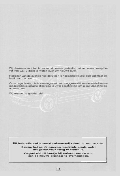 1998-1999 Citroën Evasion Owner's Manual | Dutch