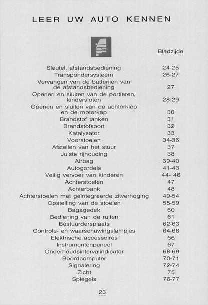 1998-1999 Citroën Evasion Owner's Manual | Dutch