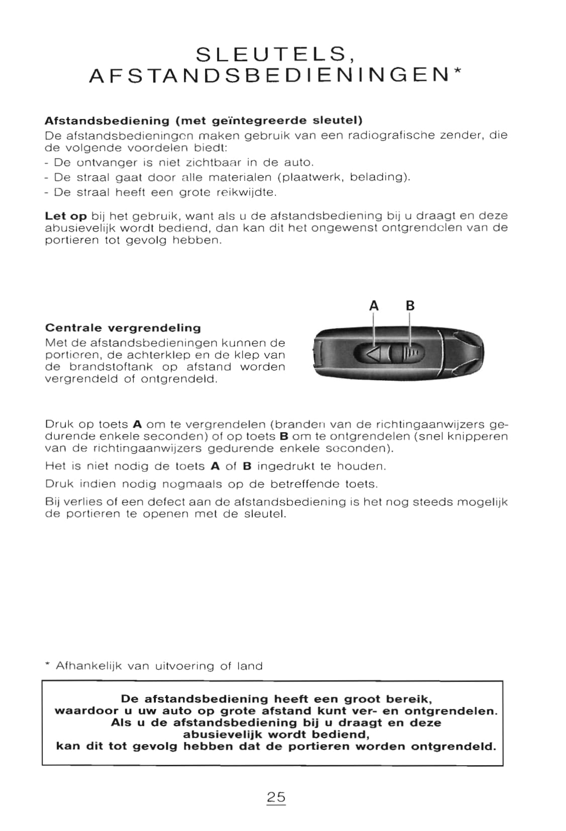 1998-1999 Citroën Evasion Owner's Manual | Dutch