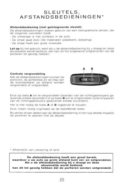 1998-1999 Citroën Evasion Owner's Manual | Dutch