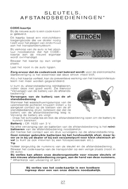 1998-1999 Citroën Evasion Owner's Manual | Dutch