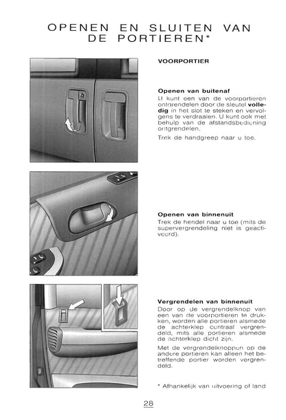 1998-1999 Citroën Evasion Owner's Manual | Dutch