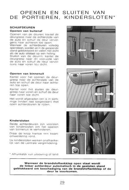 1998-1999 Citroën Evasion Owner's Manual | Dutch