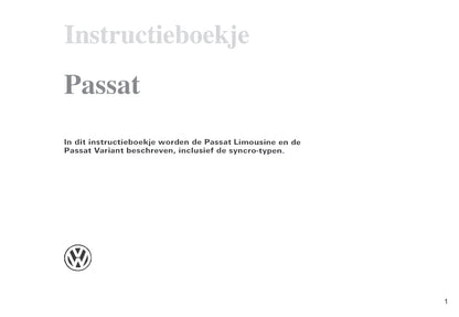 1996-2000 Volkswagen Passat Bedienungsanleitung | Niederländisch