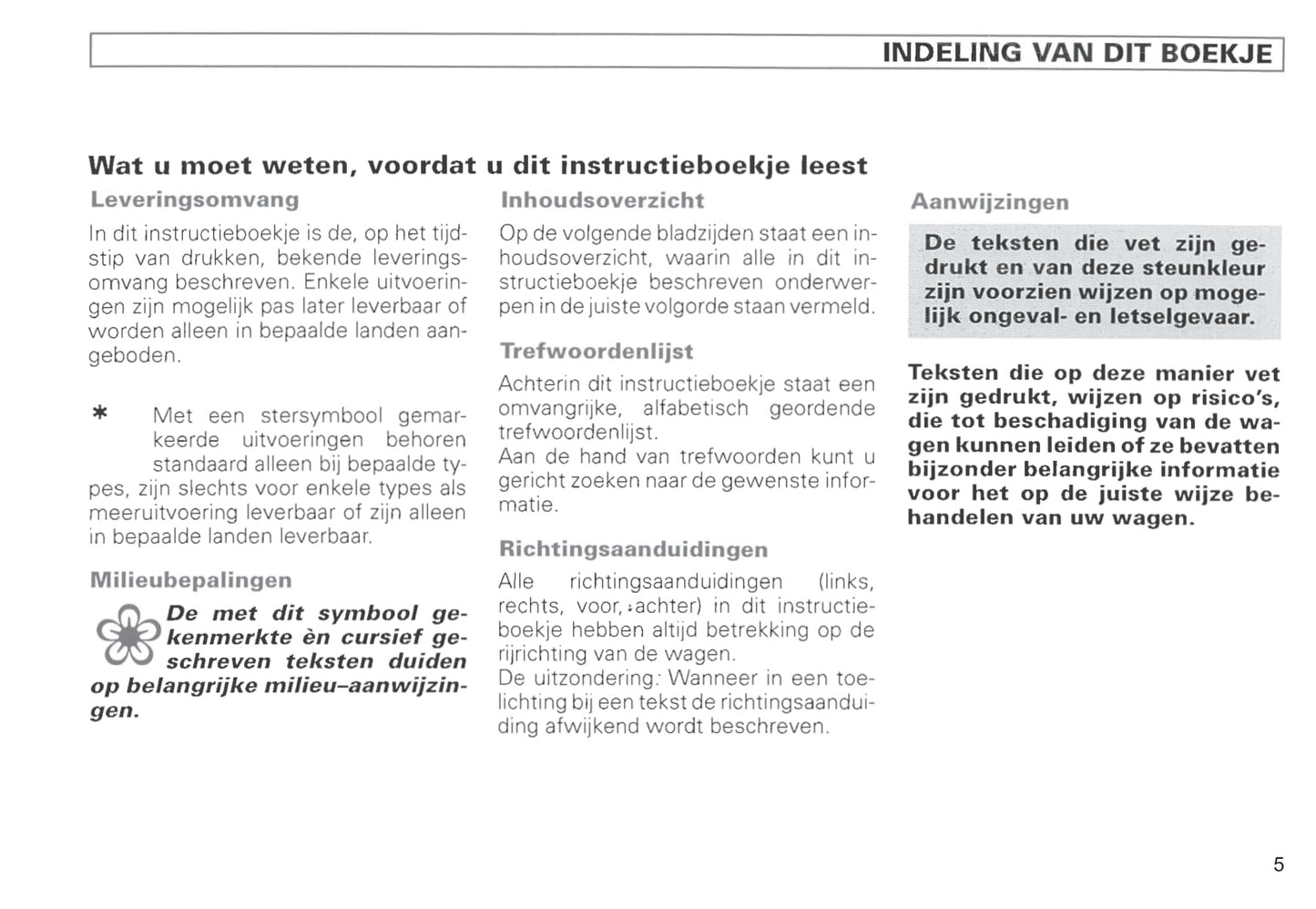 1996-2000 Volkswagen Passat Bedienungsanleitung | Niederländisch