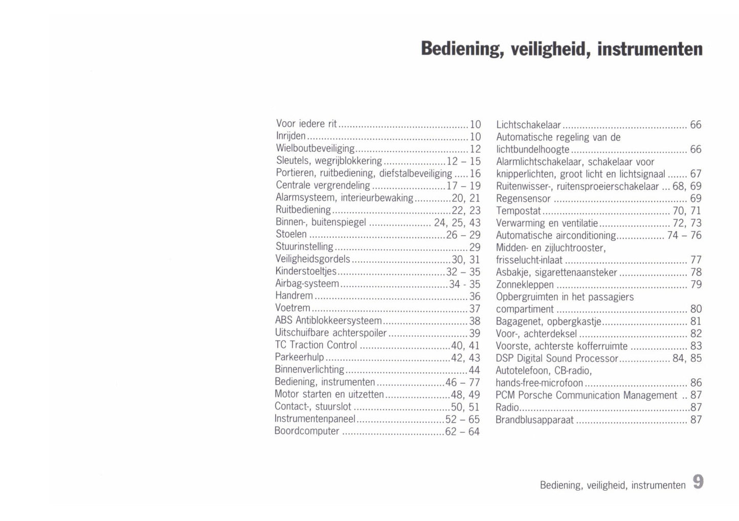 1996-2002 Porsche Boxster Bedienungsanleitung | Niederländisch