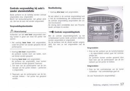 1996-2002 Porsche Boxster Bedienungsanleitung | Niederländisch