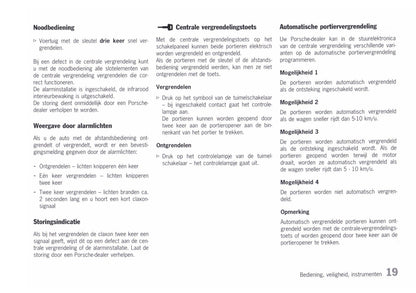 1996-2002 Porsche Boxster Bedienungsanleitung | Niederländisch