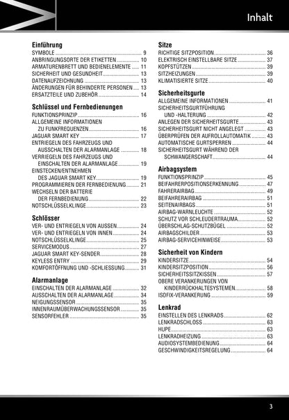 2011-2012 Jaguar XK Owner's Manual | German