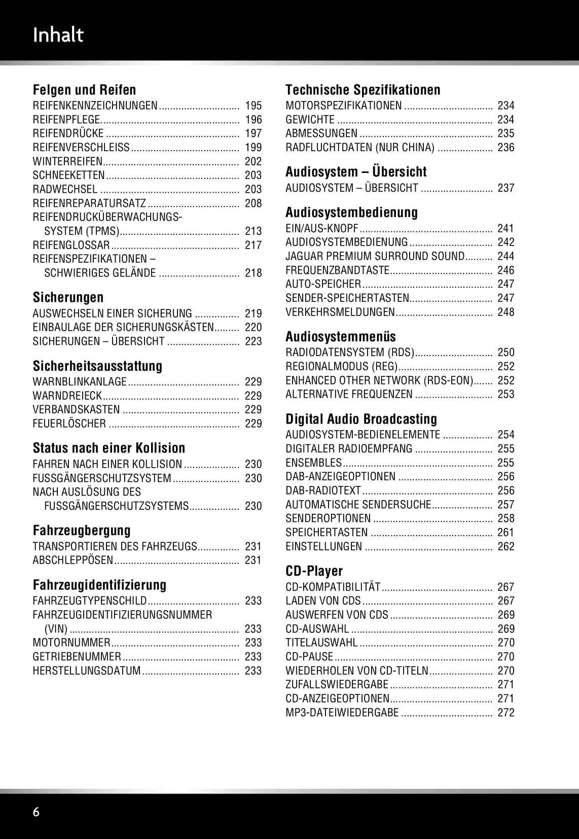 2011-2012 Jaguar XK Owner's Manual | German