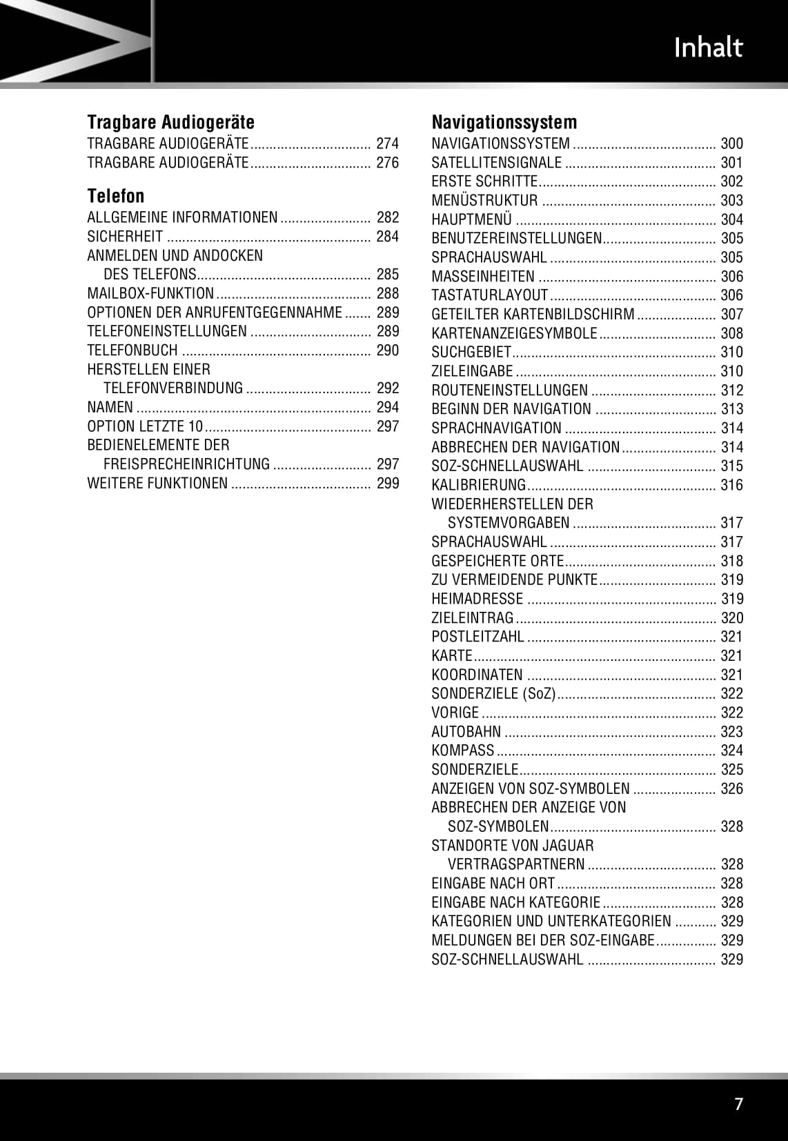 2011-2012 Jaguar XK Owner's Manual | German