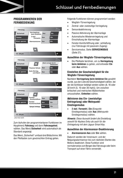 2011-2012 Jaguar XK Owner's Manual | German