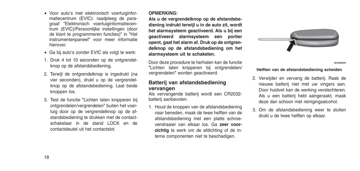 2015-2016 Jeep Wrangler Owner's Manual | Dutch