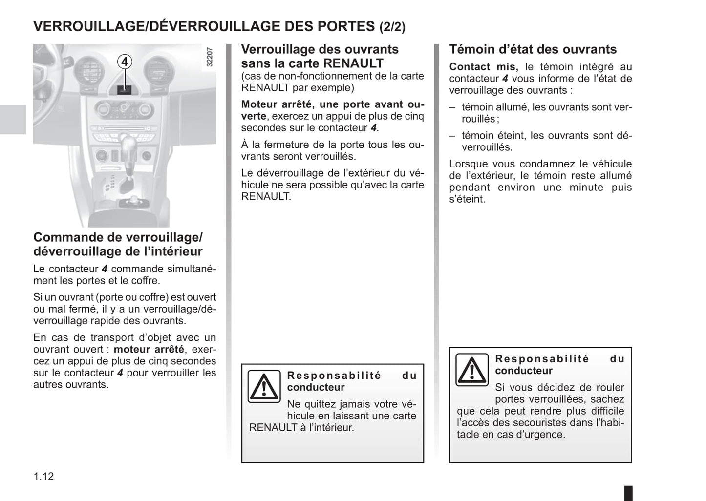 2012-2013 Renault Espace Owner's Manual | French