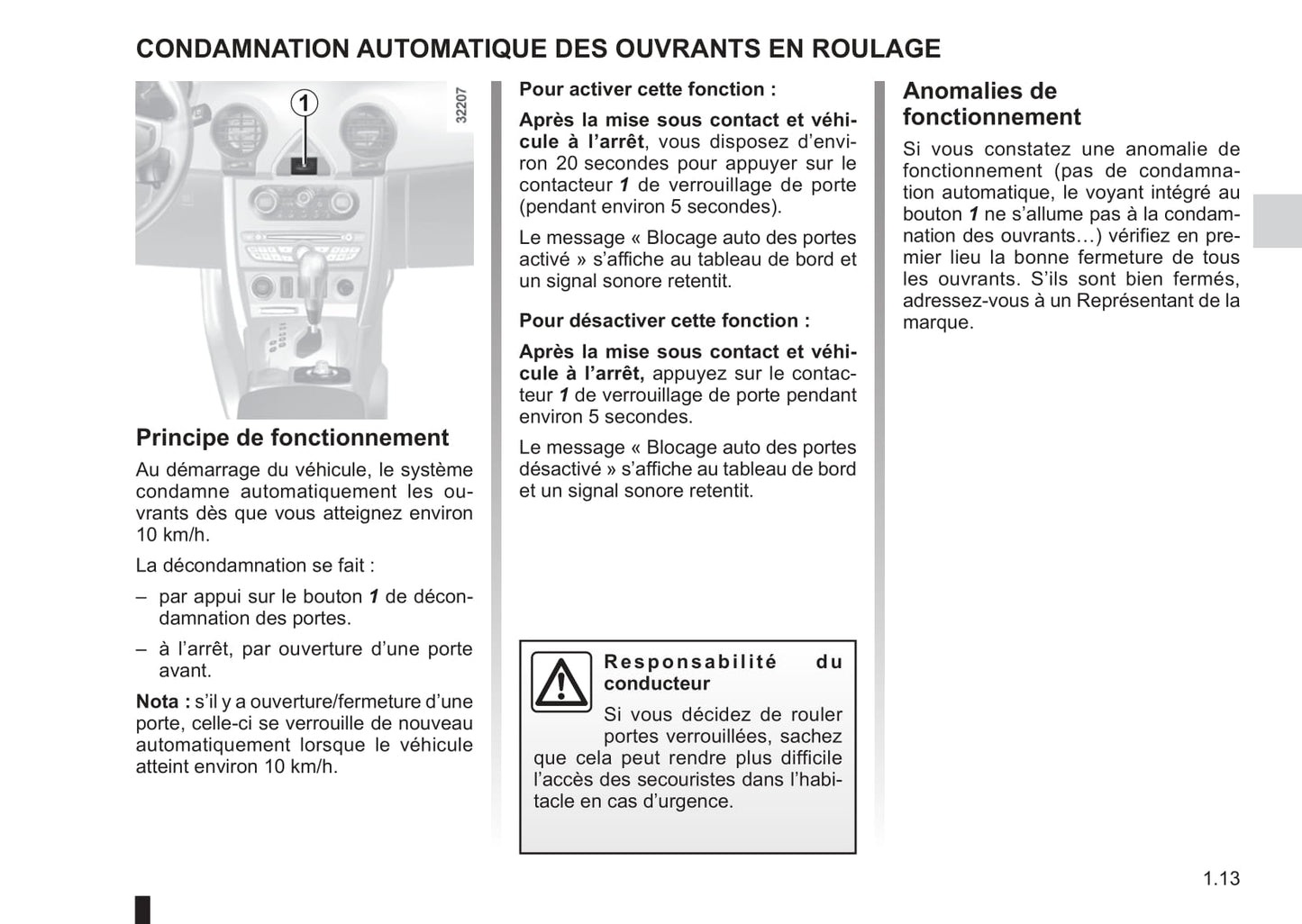 2012-2013 Renault Espace Owner's Manual | French