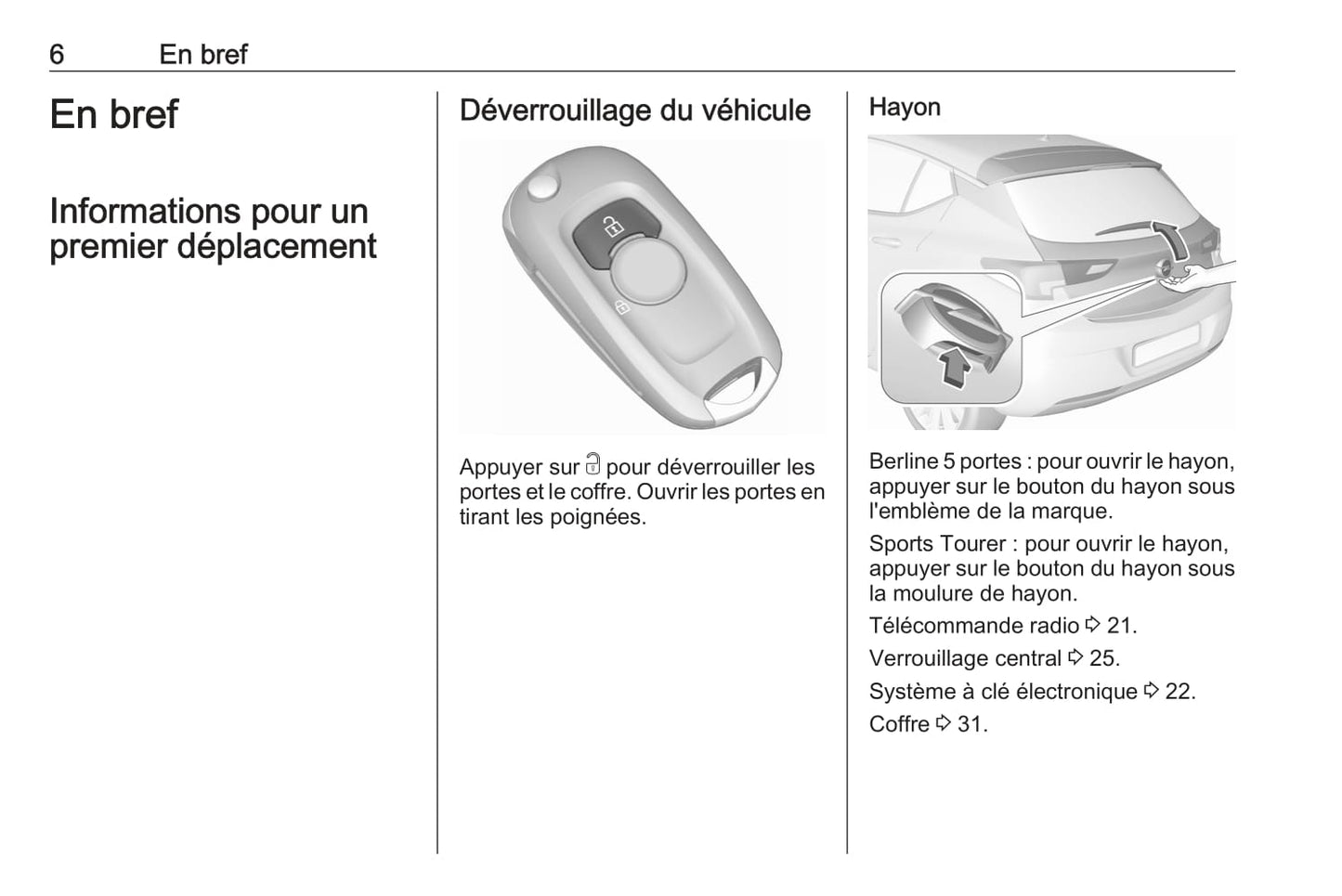 2019-2020 Opel Astra Bedienungsanleitung | Französisch