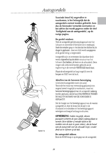 1996-1999 Rover 200 Serie Owner's Manual | Dutch