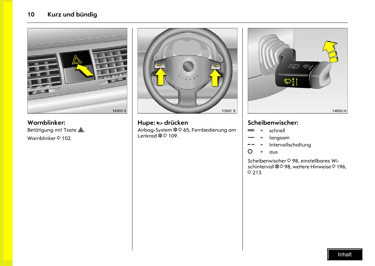 2005-2010 Opel Meriva Owner's Manual | German