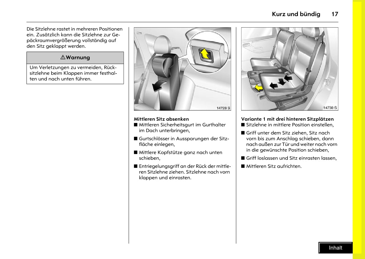 2005-2010 Opel Meriva Owner's Manual | German