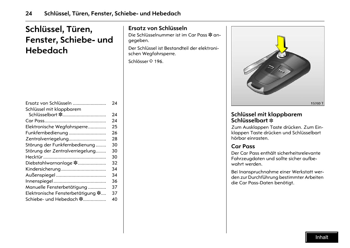 2005-2010 Opel Meriva Owner's Manual | German