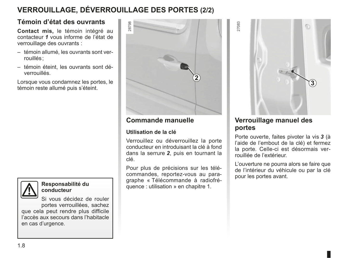 2011-2012 Renault Kangoo Be Bop Owner's Manual | French