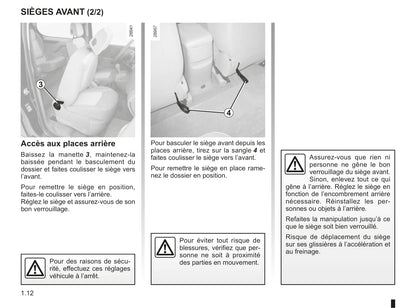 2011-2012 Renault Kangoo Be Bop Owner's Manual | French