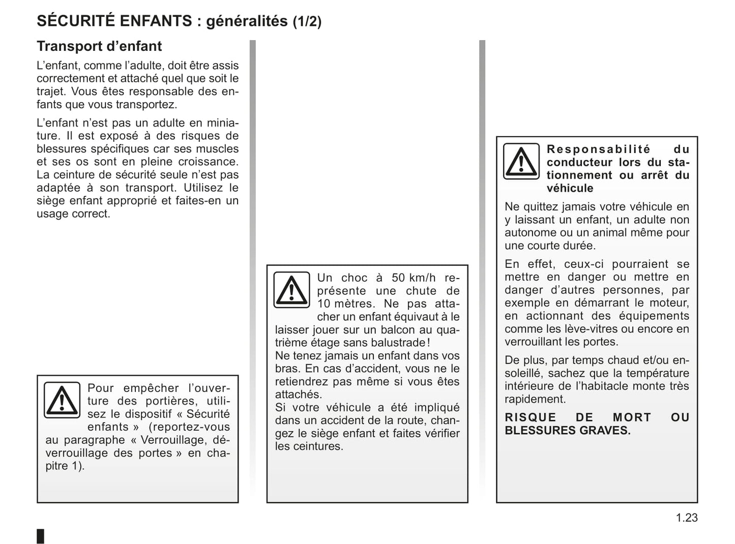 2011-2012 Renault Kangoo Be Bop Owner's Manual | French