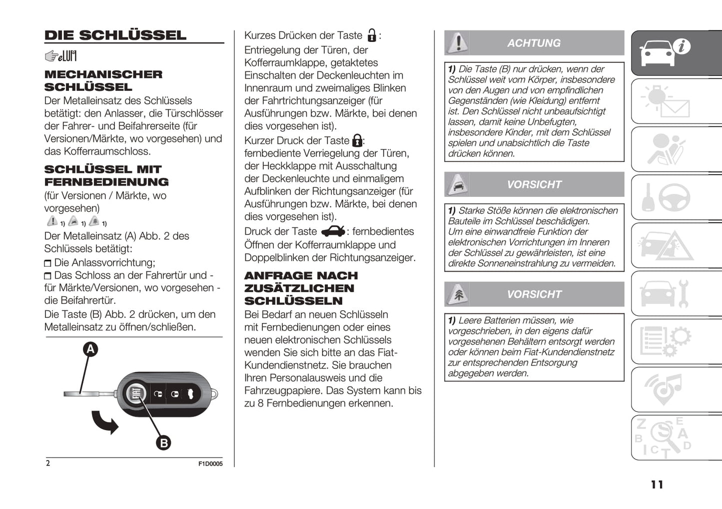 2018-2019 Fiat Panda Owner's Manual | German