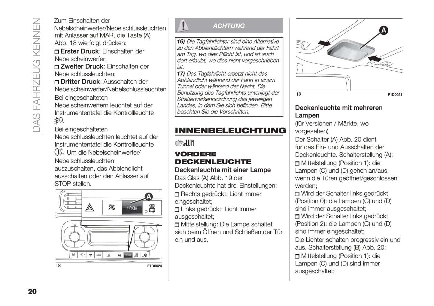 2018-2019 Fiat Panda Owner's Manual | German