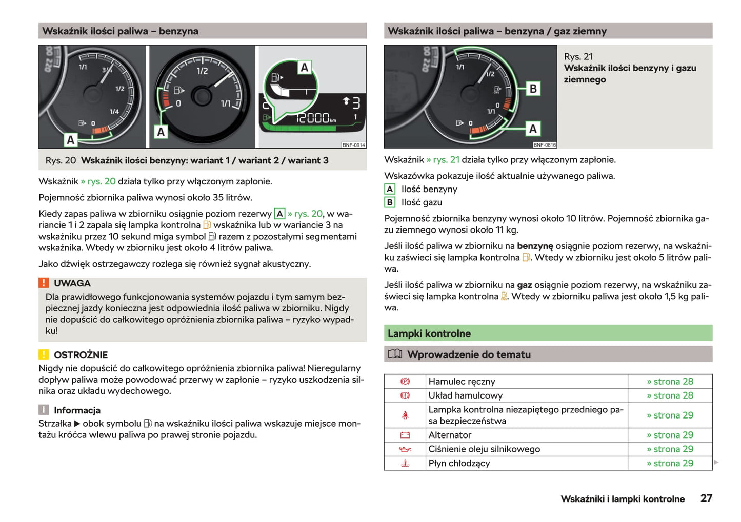 2017-2020 Skoda Citigo Bedienungsanleitung | Polnisch