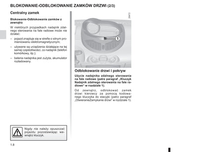 2013-2014 Renault Twingo Owner's Manual | Polish