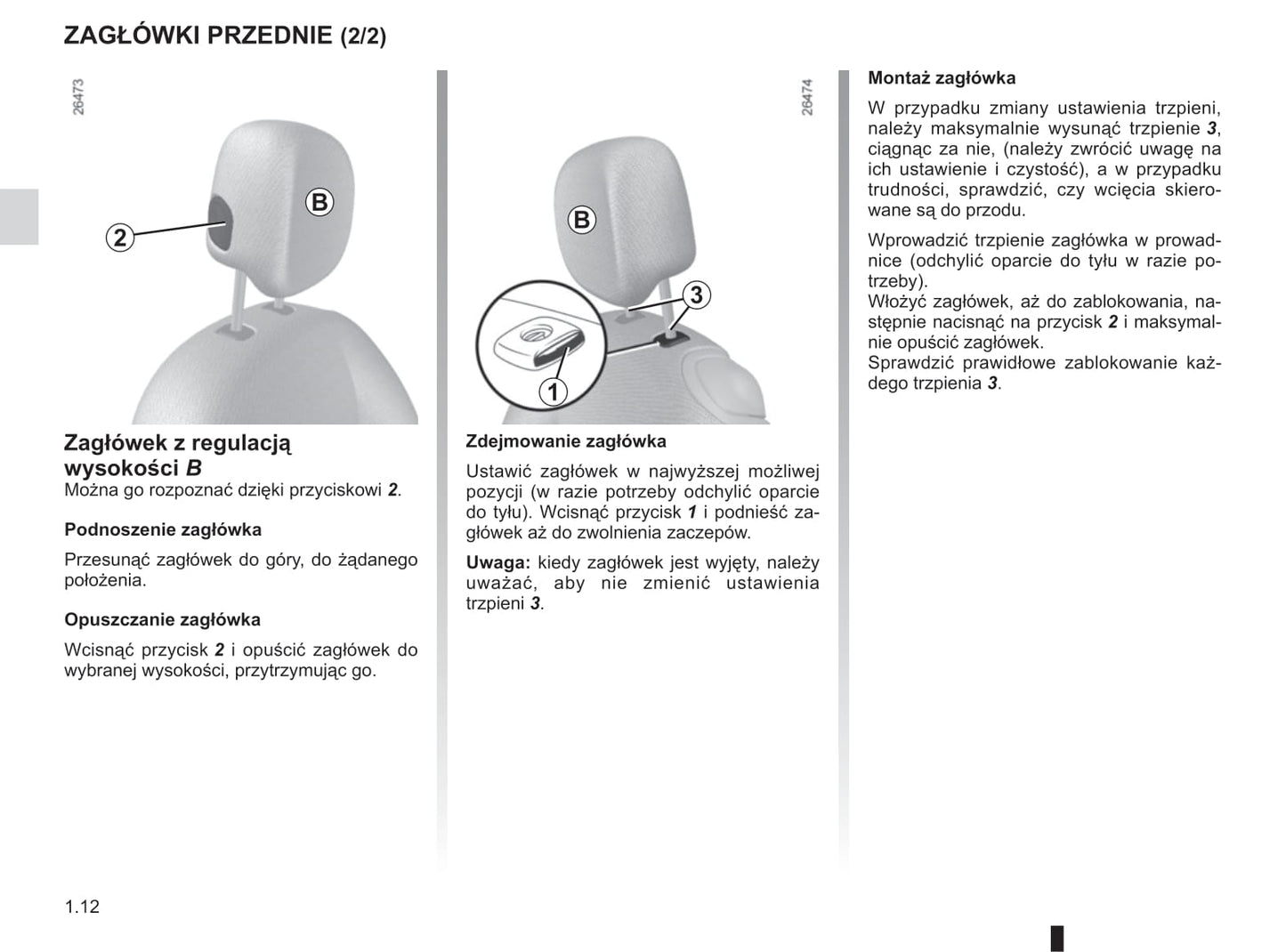 2013-2014 Renault Twingo Owner's Manual | Polish