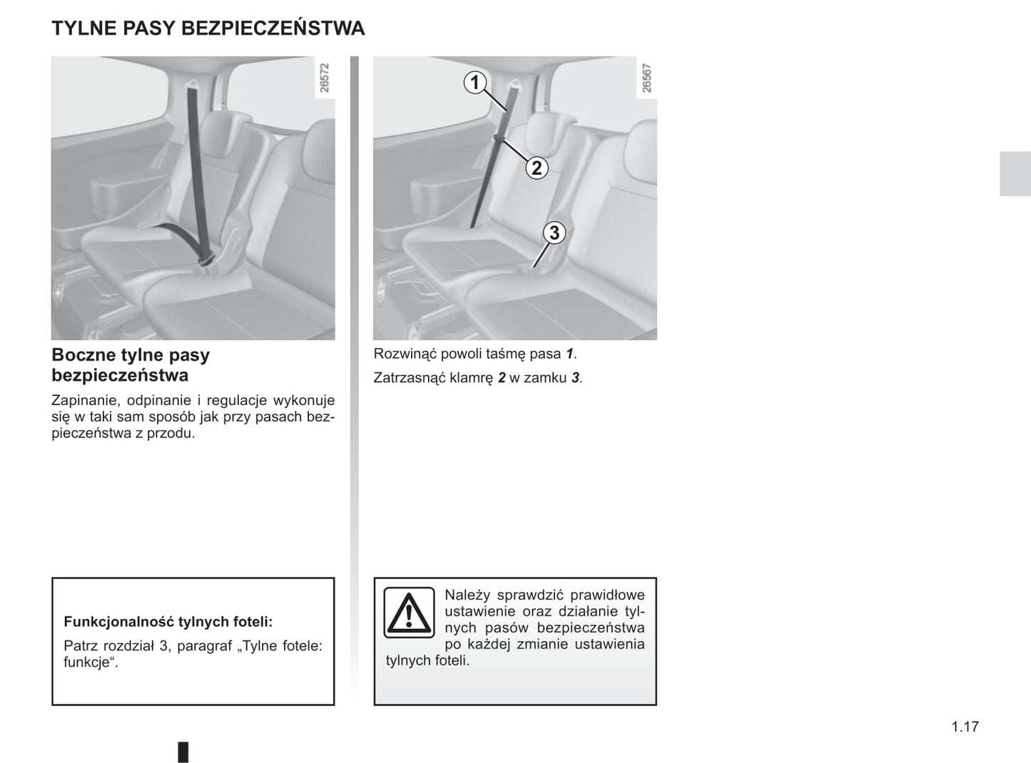 2013-2014 Renault Twingo Owner's Manual | Polish