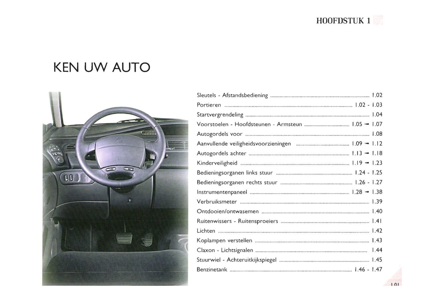 2000-2002 Renault Espace Owner's Manual | Dutch