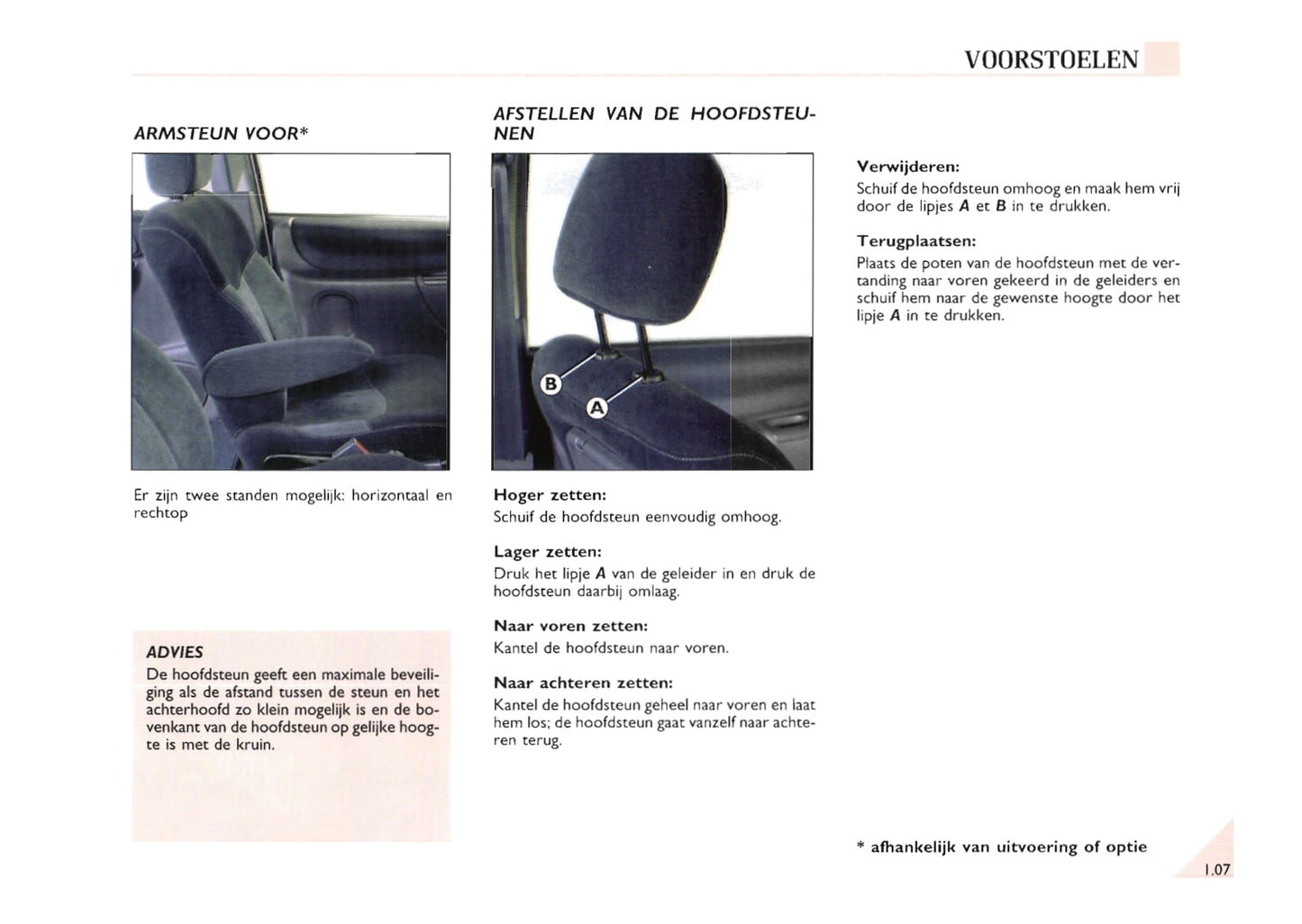 2000-2002 Renault Espace Owner's Manual | Dutch