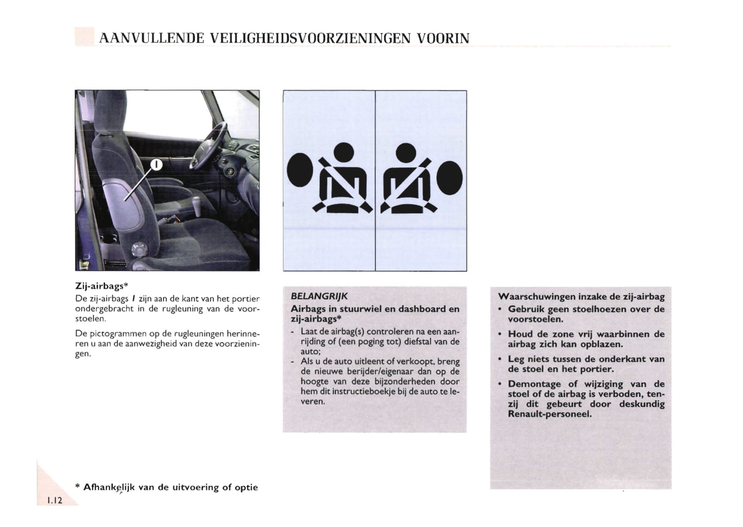 2000-2002 Renault Espace Owner's Manual | Dutch