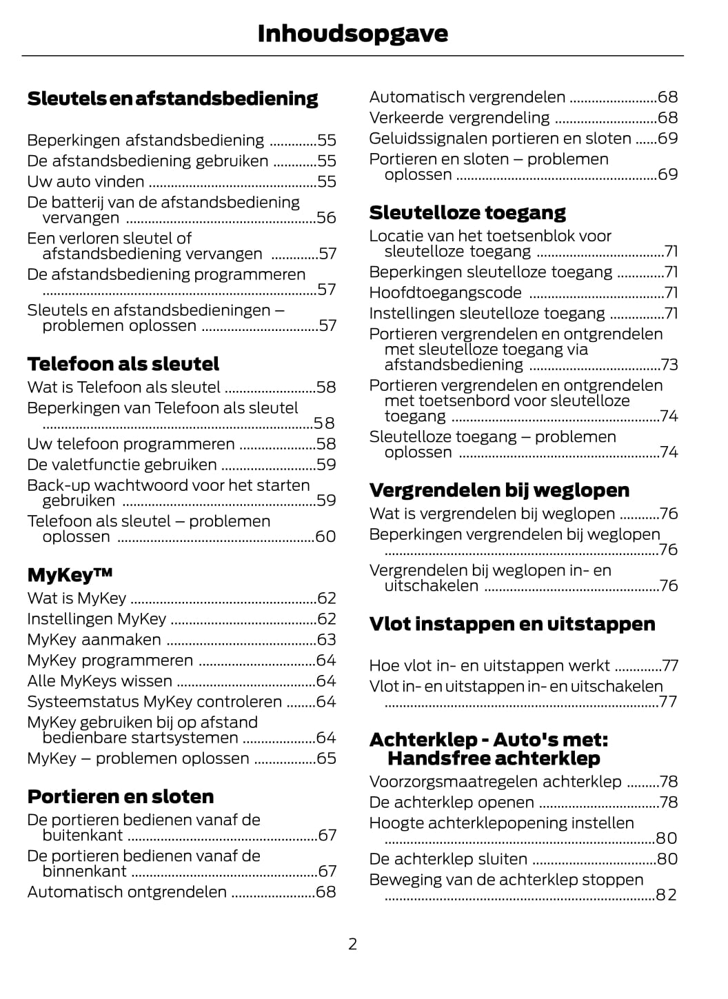 2020-2021 Ford Mustang Mach-E Owner's Manual | Dutch