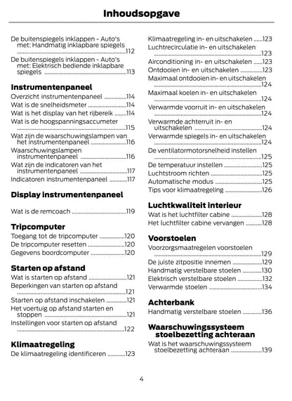 2020-2021 Ford Mustang Mach-E Owner's Manual | Dutch