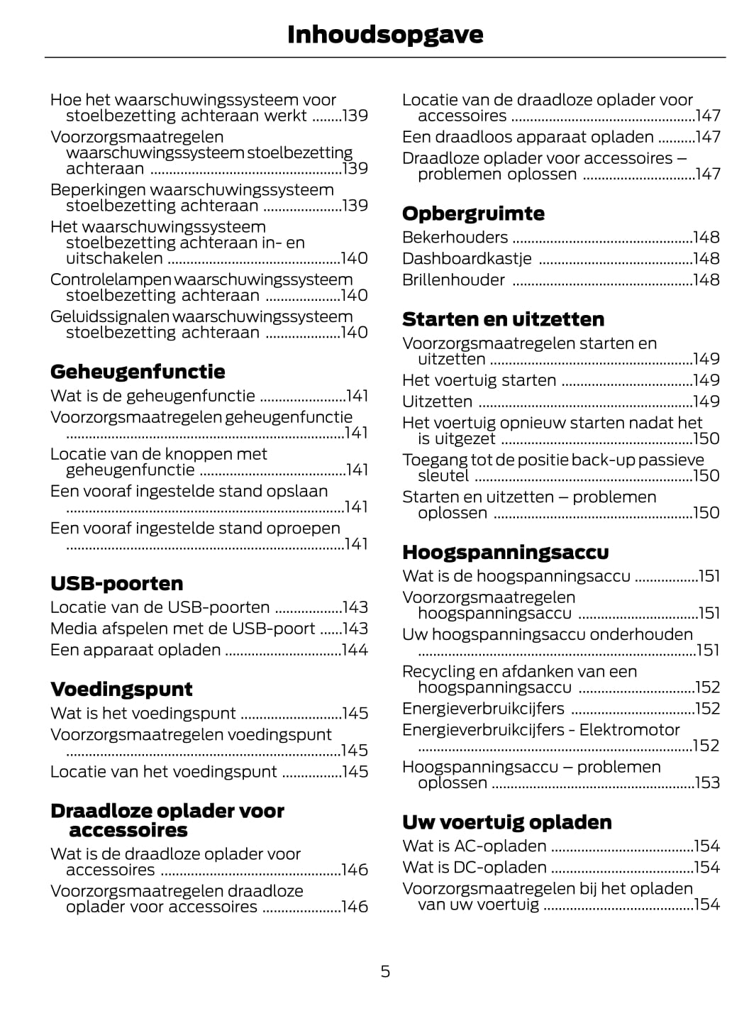 2020-2021 Ford Mustang Mach-E Owner's Manual | Dutch