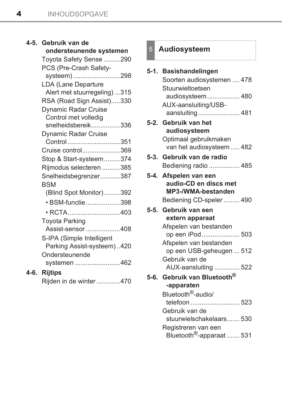 2016-2018 Toyota C-HR Owner's Manual | Dutch