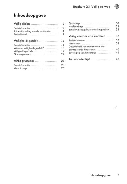 2002-2009 Volkswagen Phaeton Owner's Manual | Dutch