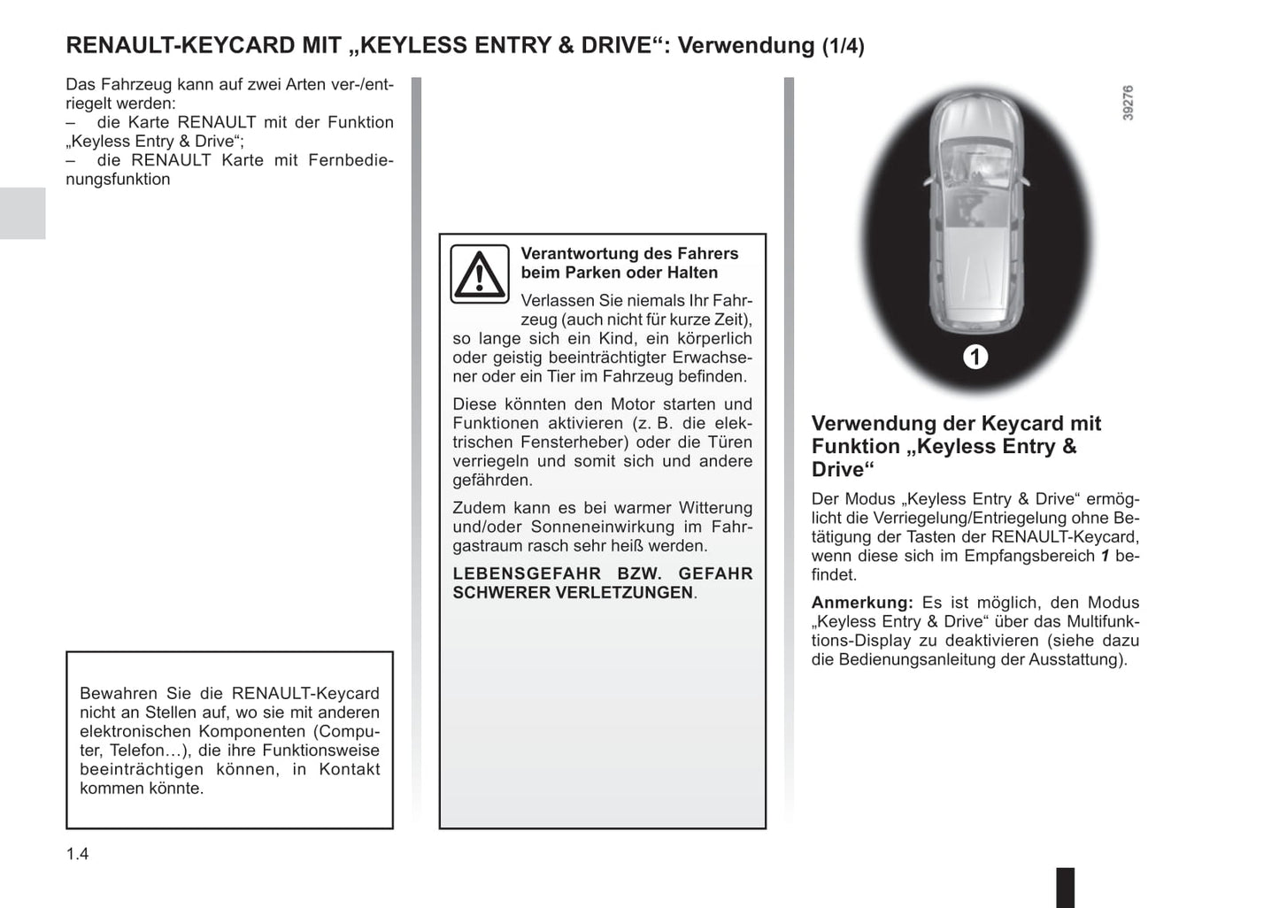 2016-2017 Renault Espace Owner's Manual | German