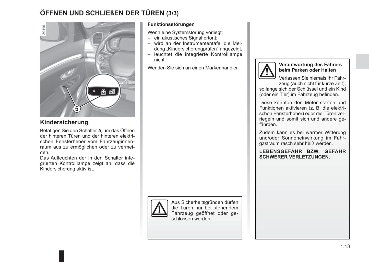 2016-2017 Renault Espace Owner's Manual | German