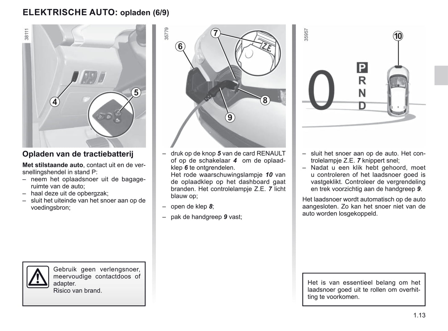 2018-2019 Renault Zoe Owner's Manual | Dutch