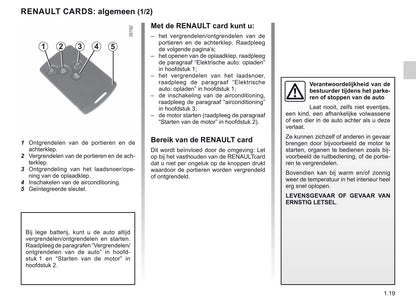 2018-2019 Renault Zoe Owner's Manual | Dutch