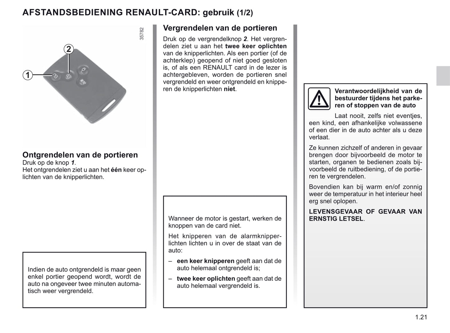 2018-2019 Renault Zoe Owner's Manual | Dutch