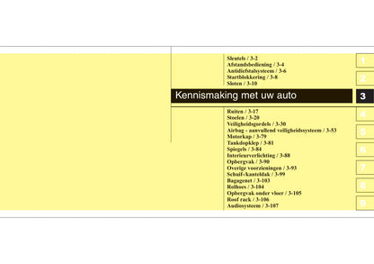 2008-2009 Kia Sportage Owner's Manual | Dutch