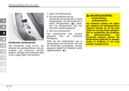 2008-2009 Kia Sportage Owner's Manual | Dutch