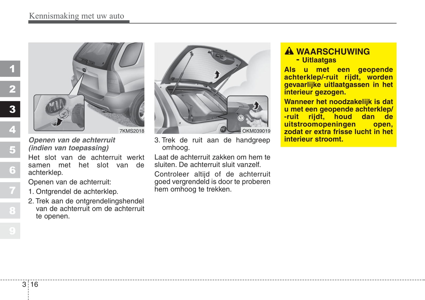 2008-2009 Kia Sportage Owner's Manual | Dutch