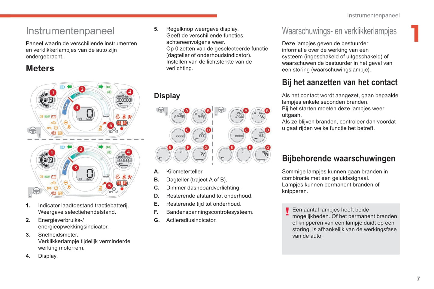 2017-2020 Citroën C-Zero Owner's Manual | Dutch